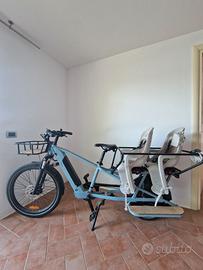 🚲 Bici Cargo Longtail Elettrica Decathlon E‑THREE