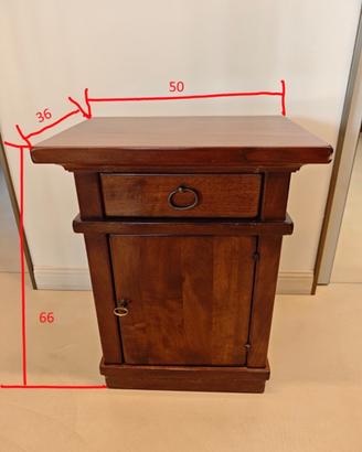 Coppia Comodini in Legno Pregiato (Noce) – 2 Pezzi