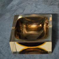 Posacenere Quadrato in Vetro di Murano Sommerso 