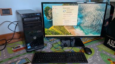 HP pro WIN11 3.2Ghz SSD + HDD 12RAM + 27 pollici