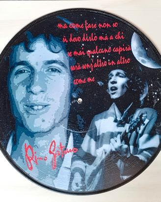 Vinile 33 giri da parete omaggio a Rino Gaetano 