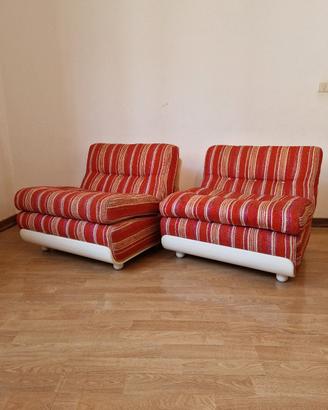 2 Poltrone Vintage Anni '70, Amanta Mario Bellini