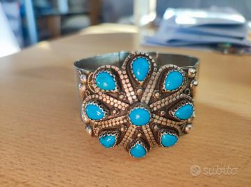 Bracciale in argento 925 e turchese