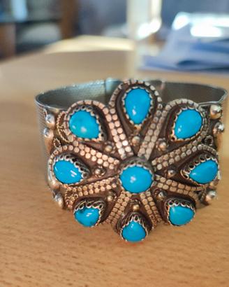 Bracciale in argento 925 e turchese