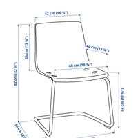 2 sedie grigio/cromato