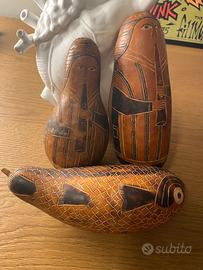 TRE MARACAS ORIGINALI PERUVIANE