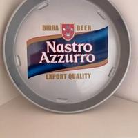 vassoio metallico birra Peroni Nastro Azzurro 2002