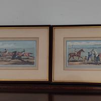 Coppia quadri stampe inglesi "Caccia alla volpe"