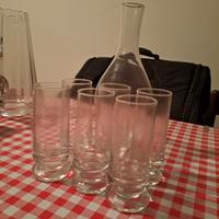 Set calici e caraffa vetro