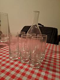 Set calici e caraffa vetro