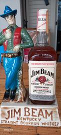 Jim beam  statuetta in ceramica piu bottiglia sigi