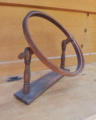 telaio da ricamo vintage legno