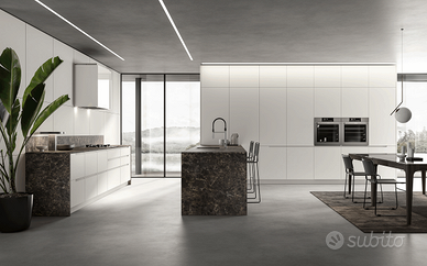 Cucina Moderna con maniglia gola| Rif. L. 3300 mm