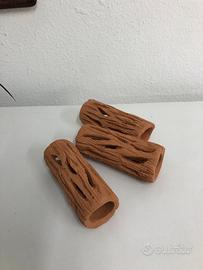 3 decorazioni per acquario in terracotta