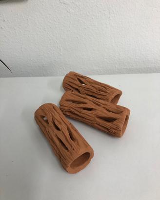 3 decorazioni per acquario in terracotta