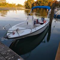 Open semicabinato pilotina barca 40 cv