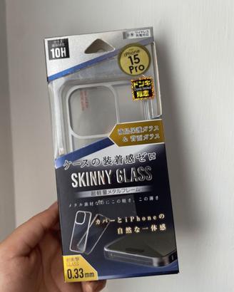 Cover iPhone 15 Pro Skinny Glass Argento - Vetro 1