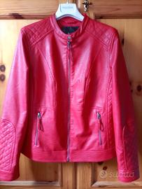Giacca donna in similpelle rossa 