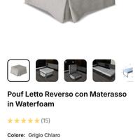 NUOVISSIMO pouf lettino singolo richiudibile 