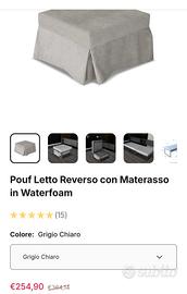 NUOVISSIMO pouf lettino singolo richiudibile 