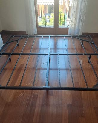 Telaio Letto Nero con Materasso