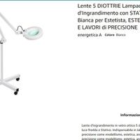 LAMPADA PIANTANA CON LENTE A 5 DIOTTRIE