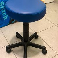 Sgabello tondo blu