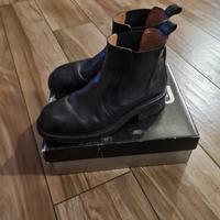 scarponcini vera pelle colore nero