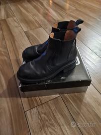 scarponcini vera pelle colore nero