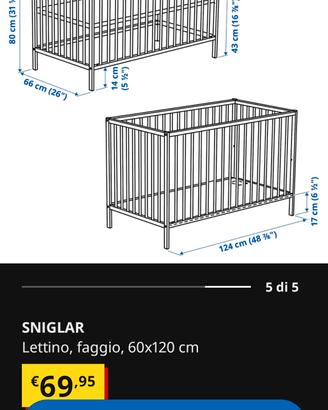 lettini ikea modello Sniglar