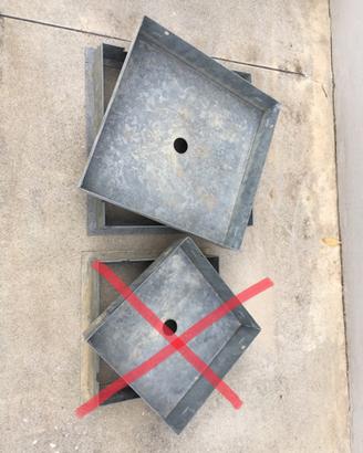 Coperchio zincato per pozzetti lato 40x40