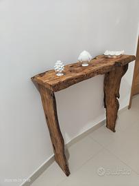 Consolle in legno ulivo salentino mobile ingresso