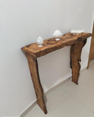 Consolle in legno ulivo salentino mobile ingresso