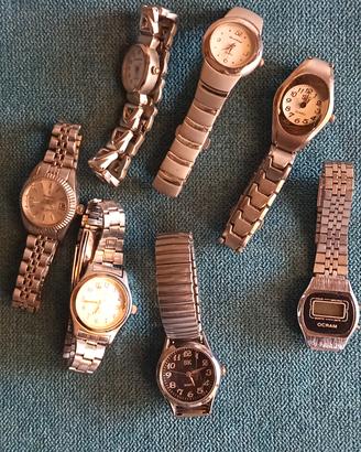 set 7 orologi quarzo 