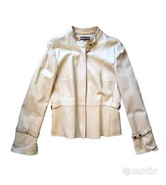 BLUE DEEP, GIACCA DONNA, PELLE CREMA, TG 46