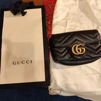 Borsa Donna GG Marmont Mini in pelle nera 