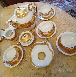 Servizio da Tè Vintage Porcellana e Oro Zecchino
