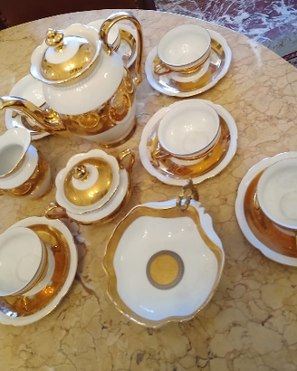 Servizio da Tè Vintage Porcellana e Oro Zecchino