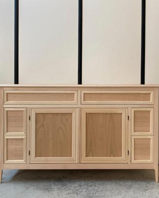 Mobile credenza madia soggiorno in legno al grezzo