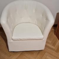 Mondo Convenienza - Poltrona Bianco Panna Ecopelle