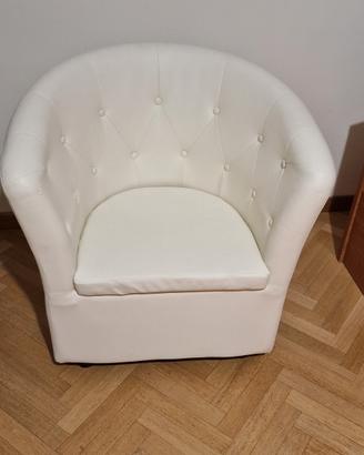 Mondo Convenienza - Poltrona Bianco Panna Ecopelle
