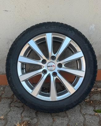gomme invernali continental con cerchi in lega mak