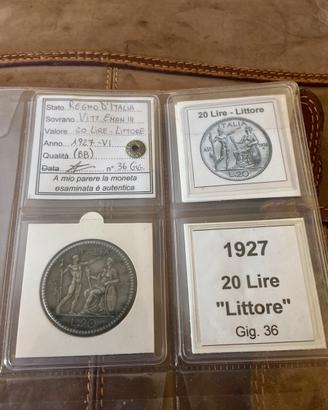 20 Lire “LITTORE”1927