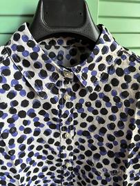 Camicia BENETTON bianca e blu/nero taglia XS