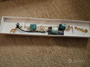 bracciale bigiotteria vetro e perle