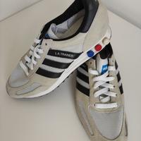 ADIDAS L.A. TRAINER Originali Pelle Tessuto BeigeN