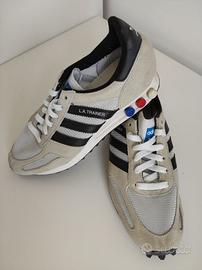 ADIDAS L.A. TRAINER Originali Pelle Tessuto BeigeN