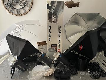 Flash da studio Elinchrom Dlite 4 tre torcie