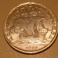 portogallo 10scudi 1954+2,5dollar 1951 arg.0680