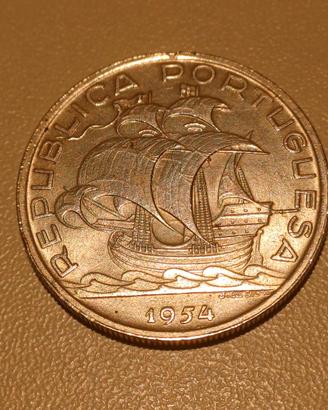 portogallo 10scudi 1954+2,5dollar 1951 arg.0680